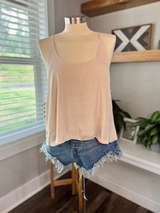 Washed Effect Satin Cami Top