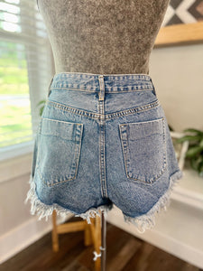 High Rise Denim Shorts