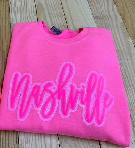 Neon Pink Nashville Sweatshirt